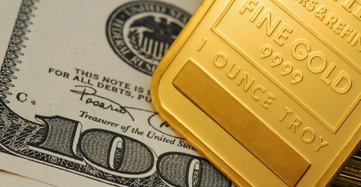 Gold broke through resistance level as the weakening US Dollar