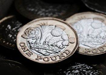 Pound recording gains versus Dollar and Euro during early Wednesday trading