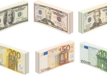 Euro losing ground to Dollar during early Monday trading